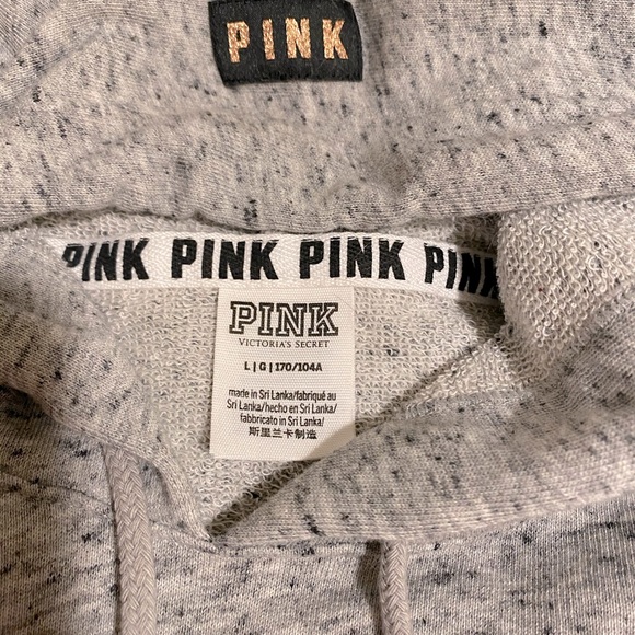 Victoria Secrets Pink Crop Top Hoodie - Picture 2 of 3